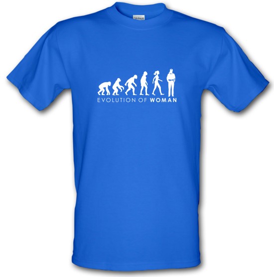 Evolution Of Police Woman t-shirts